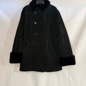 Vintage Dimensions New York Women’s Genuine Leather Coat – Lined – Medium – EUC